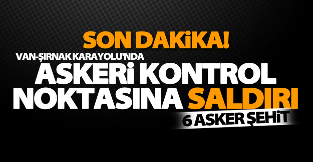 SON DAKİKA! Şırnak-Van karayolu'nda askere saldırı; 6 asker şehit!
