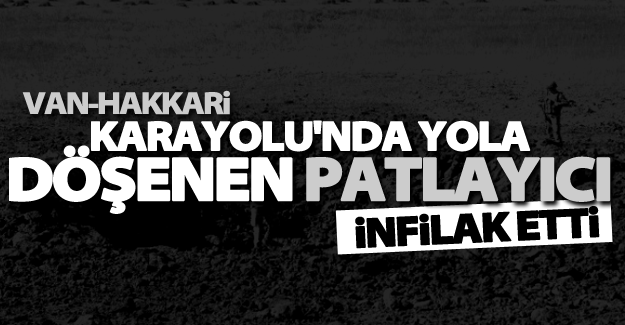 Van-Hakkari karayoluna yerleştirilen patlayıcı infilak etti