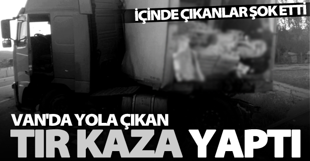Van'dan giden TIR kaza yaptı! İçinden çıkanlar şok etti