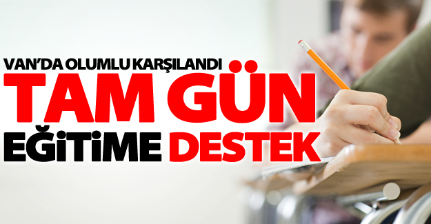 Van'dan tam gün eğitime destek