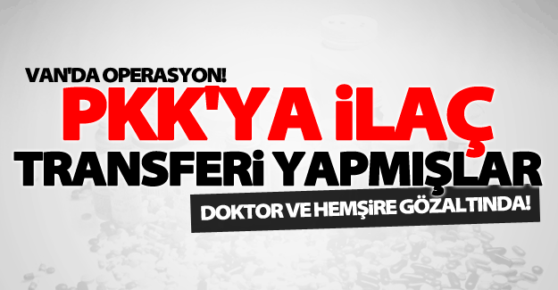 Van'da PKK'ya ilaç temin eden bir hemşire ve bir doktor gözaltına alındı!