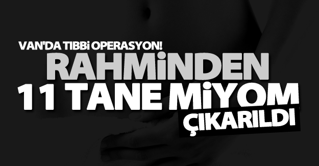 Van’da tıbbi operasyon! Rahminden 11 tane miyom çıkarıldı