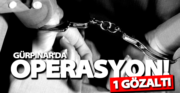 Gürpınar'da operasyon! 1 kişi gözaltına alındı