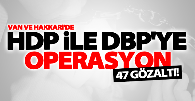 Van ve Hakkari'de HDP ile DBP'ye operasyon: 47 Gözaltı