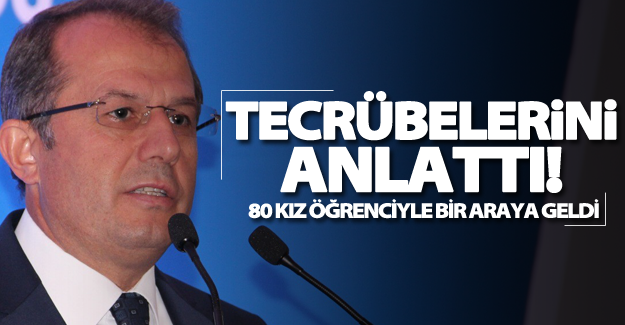 Vali Taşyapan kız öğrencilere tecrübelerini anlattı