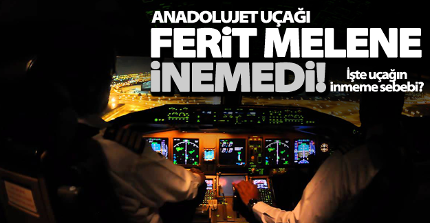 Anadolujet uçağı Van'a inemedi