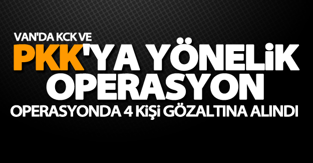 Van'da PKK'ya yönelik operasyon! 4 Gözaltı