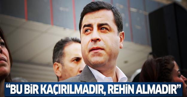 Demirtaş'tan Anlı, Akat ve Kışanak yorumu: Bu bir kaçırılmadır, rehin almadır