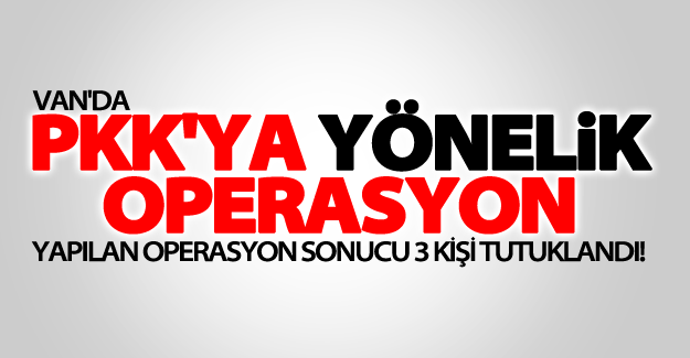 Van'da PKK'ya yönelik operasyon! 3 kişi tutuklandı