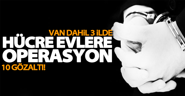 Van dahil 3 ilde operasyon! 10 Gözaltı