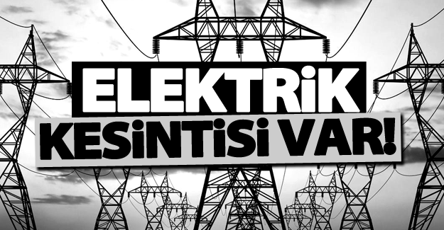 Dikkat! Van'da programlı elektrik kesintisi! 3 Kasım 2016