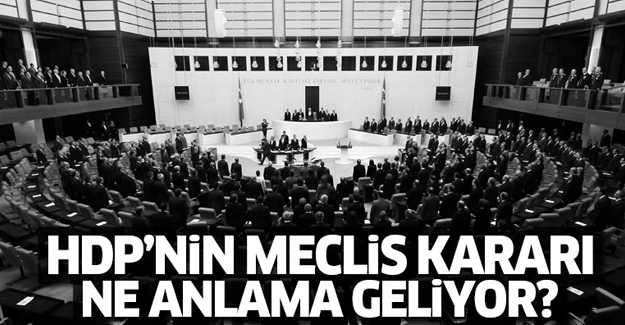 HDP'nin Meclis kararı ne anlama geliyor?