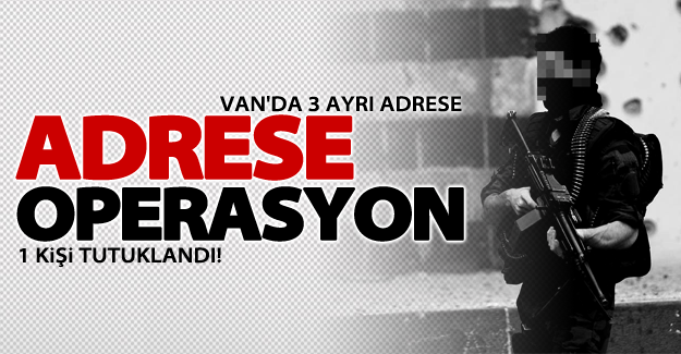 Van'da 3 ayrı adrese operasyon! 1 kişi tutuklandı