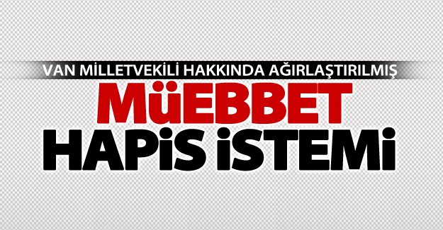 Van Milletvekili hakkında ağırlaştırılmış müebbet hapis istemi