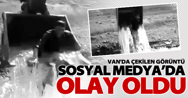 Van'da çekilen görüntü sosyal medya'da olay oldu