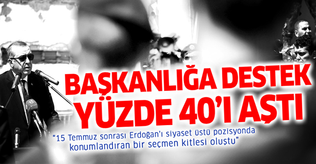 Başkanlık sistemine halk onayı yüzde 40'ı geçti