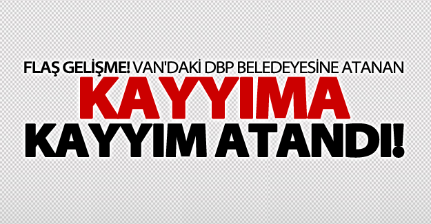 Van'da DBP'li belediyede kayyıma kayyım atandı!