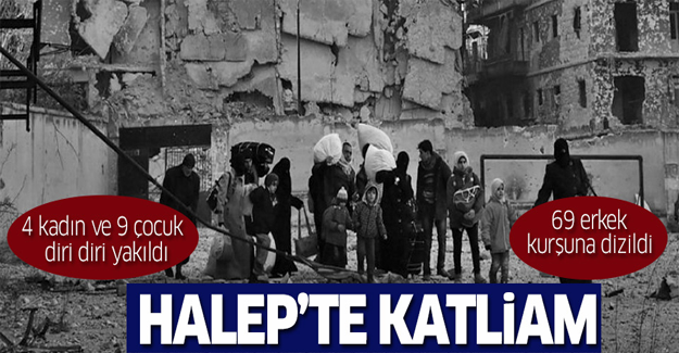 Halep'te katliam: Kadın ve çocuklar diri diri yakıldı, erkekler kurşuna dizildi