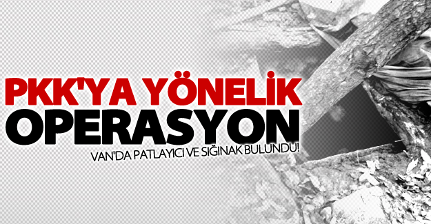 Van'da PKK'ya ait patlayıcı ve sığınaklar bulundu