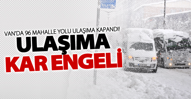 Van'da kar nedeniyle 96 yerleşim yerine ulaşım sağnamıyor