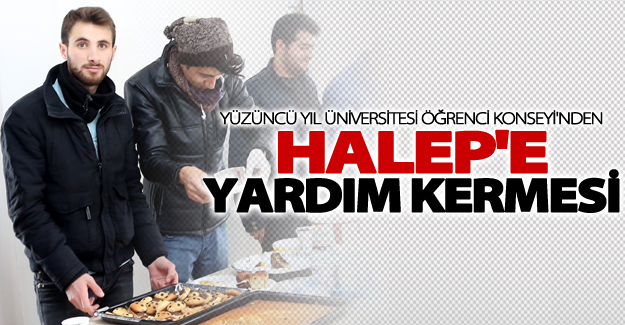 YYÜ'de Halep'e yardım kermesi düzenlendi