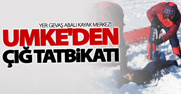 Van'da UMKE'den çığ tatbikatı