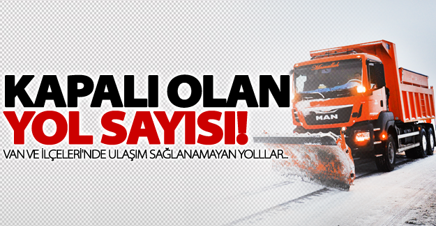 Van'da ulaşım sağlanamayan yol sayısı!