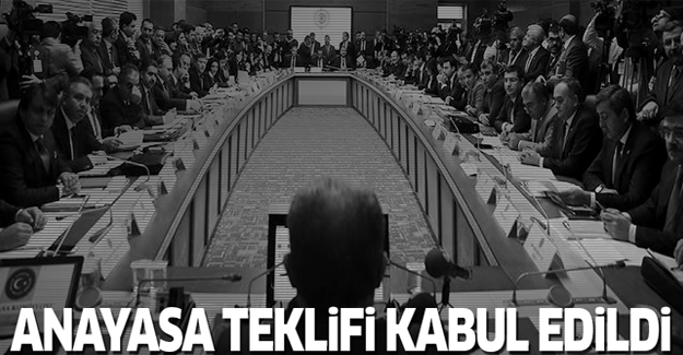 Anayasa değişikliği teklifi komisyonda kabul edildi