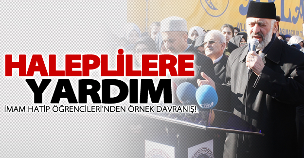 Van'da imam hatip öğrencilerinden Haleplilere yardım