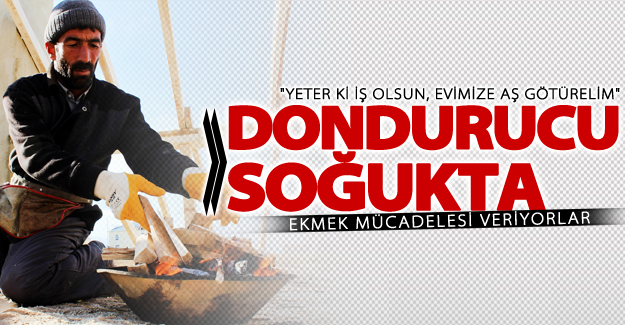Dondurucu soğukta ekmek mücadelesi