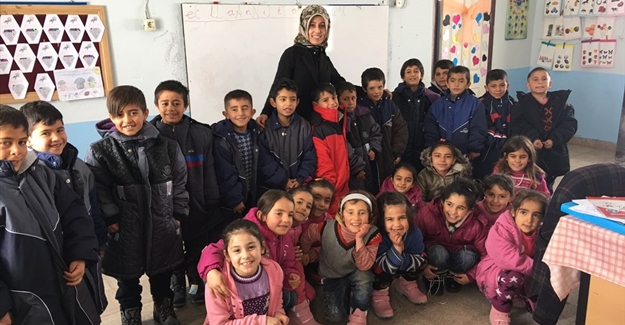 Esnaftan öğrencileri ısıtan yardım
