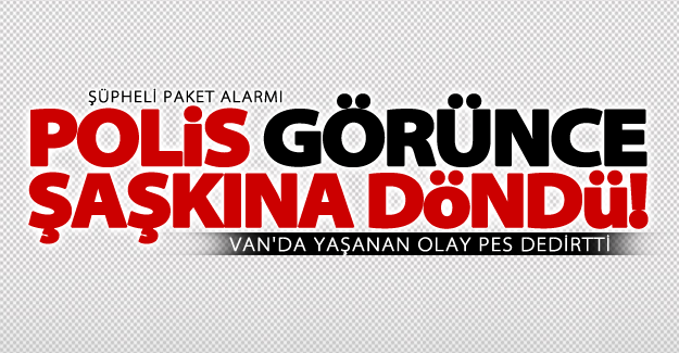 Van'da şüpheli paket alarmı! Pakette çıkan şey şok etti