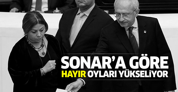 SONAR'a göre 'hayır' oyları yükseliyor