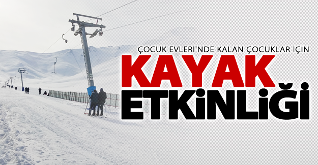 Çocuklar için kayak etkinliği