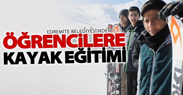 Van'da öğrencilerin kayak heyecanı