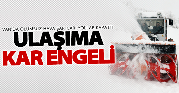 Van'da olumsuz hava şartları yollar kapattı