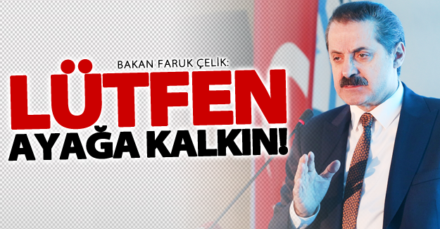 Bakan Çelik: Lütfen ayağa kalkın