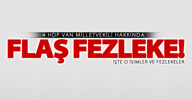 4 HDP Van Milletvekili hakkında flaş fezleke!