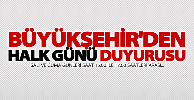 Van Büyükşehir Belediyesi'nden duyuru