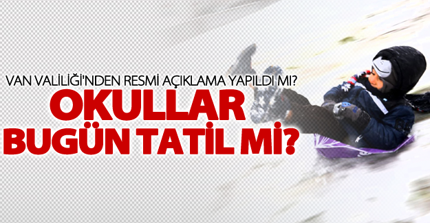 Van'da bugün okullar tatil mi? 15 Şubat Van'da okullar tatil mi?