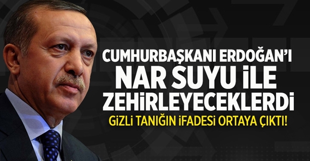 Erdoğan’ı nar suyu ile zehirleyeceklerdi