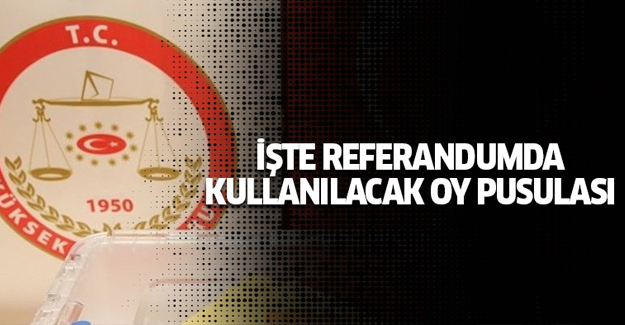 İşte referandumda kullanılacak oy pusulası