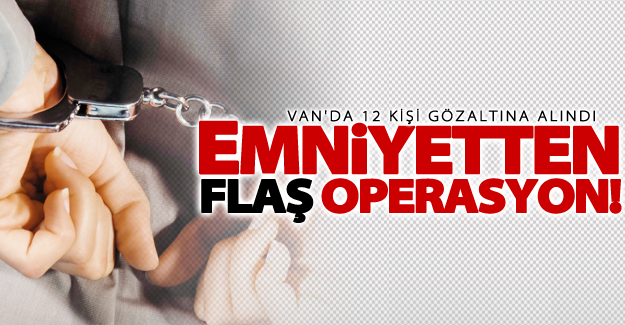 Van'da flaş operasyon! 12 gözaltı
