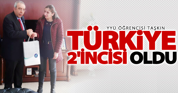 YYÜ öğrencisi Taşkın Türkiye  2'incisi oldu