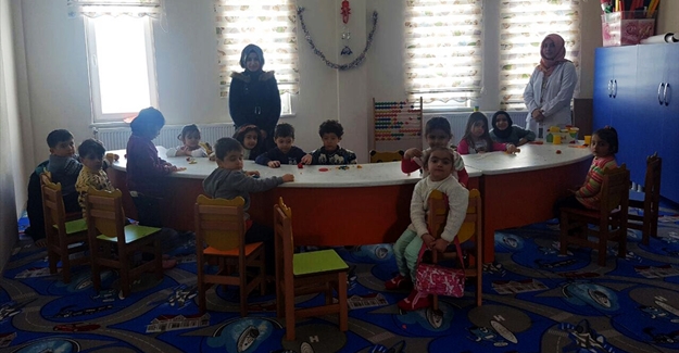 Gürpınar'da 4-6 yaş okul öncesi çocuklar için Kur'an kursu açıldı