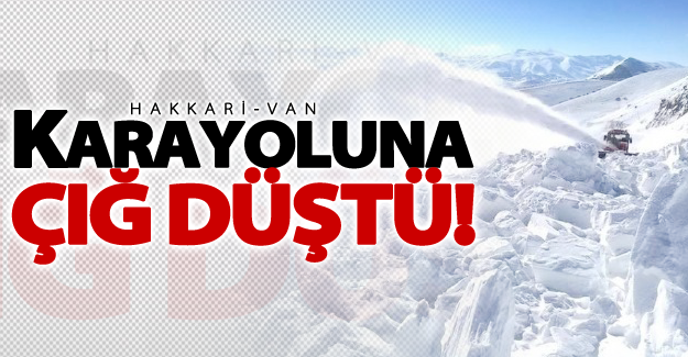 Hakkari-Van karayolunda çığ düştü!