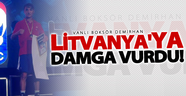 Litvanya'ya damga vuran Vanlı boksör!