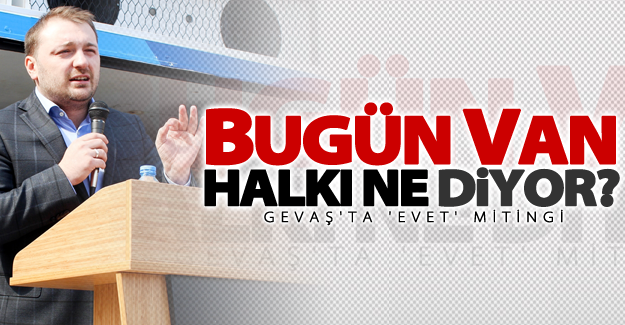 Gevaş'ta 'Evet' mitingi düzenlendi