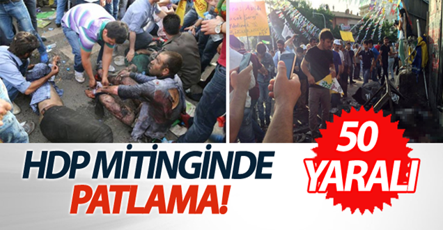 HDP'nin Diyarbakır mitinginde patlama! 50 yaralı var