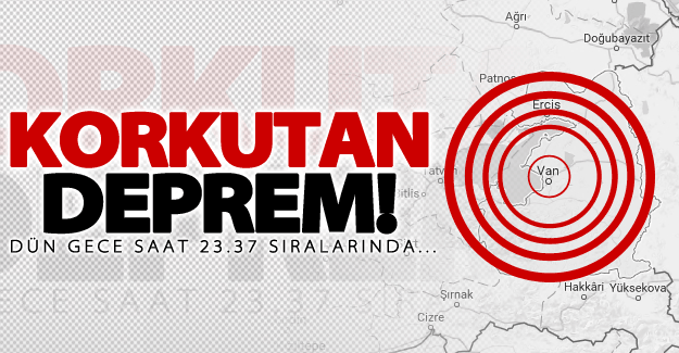 Van'da korkutan daprem!